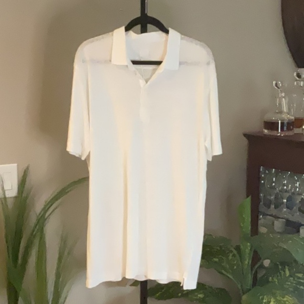 120% LINO - White Casual Polo Shirt - NEW
